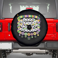 Funny Mardi Gras Throw Girl Life Spare Tire Cover Friendship Bracelet Beads