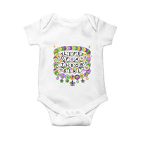 Funny Mardi Gras Throw Girl Life Baby Onesie Friendship Bracelet Beads