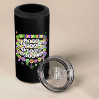 Funny Mardi Gras Throw Girl Life 4 in 1 Can Cooler Tumbler Friendship Bracelet Beads