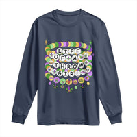 Funny Mardi Gras Throw Girl Life Long Sleeve Shirt Friendship Bracelet Beads