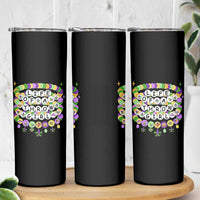 Funny Mardi Gras Throw Girl Life Skinny Tumbler Friendship Bracelet Beads