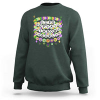 Funny Mardi Gras Throw Girl Life Sweatshirt Friendship Bracelet Beads