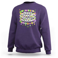 Funny Mardi Gras Throw Girl Life Sweatshirt Friendship Bracelet Beads