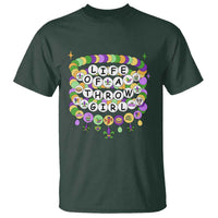 Funny Mardi Gras Throw Girl Life T Shirt Friendship Bracelet Beads