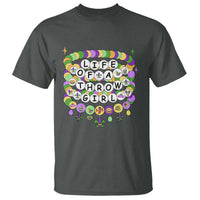 Funny Mardi Gras Throw Girl Life T Shirt Friendship Bracelet Beads