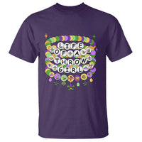 Funny Mardi Gras Throw Girl Life T Shirt Friendship Bracelet Beads