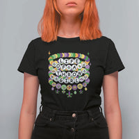 Funny Mardi Gras Throw Girl Life T Shirt For Women Friendship Bracelet Beads