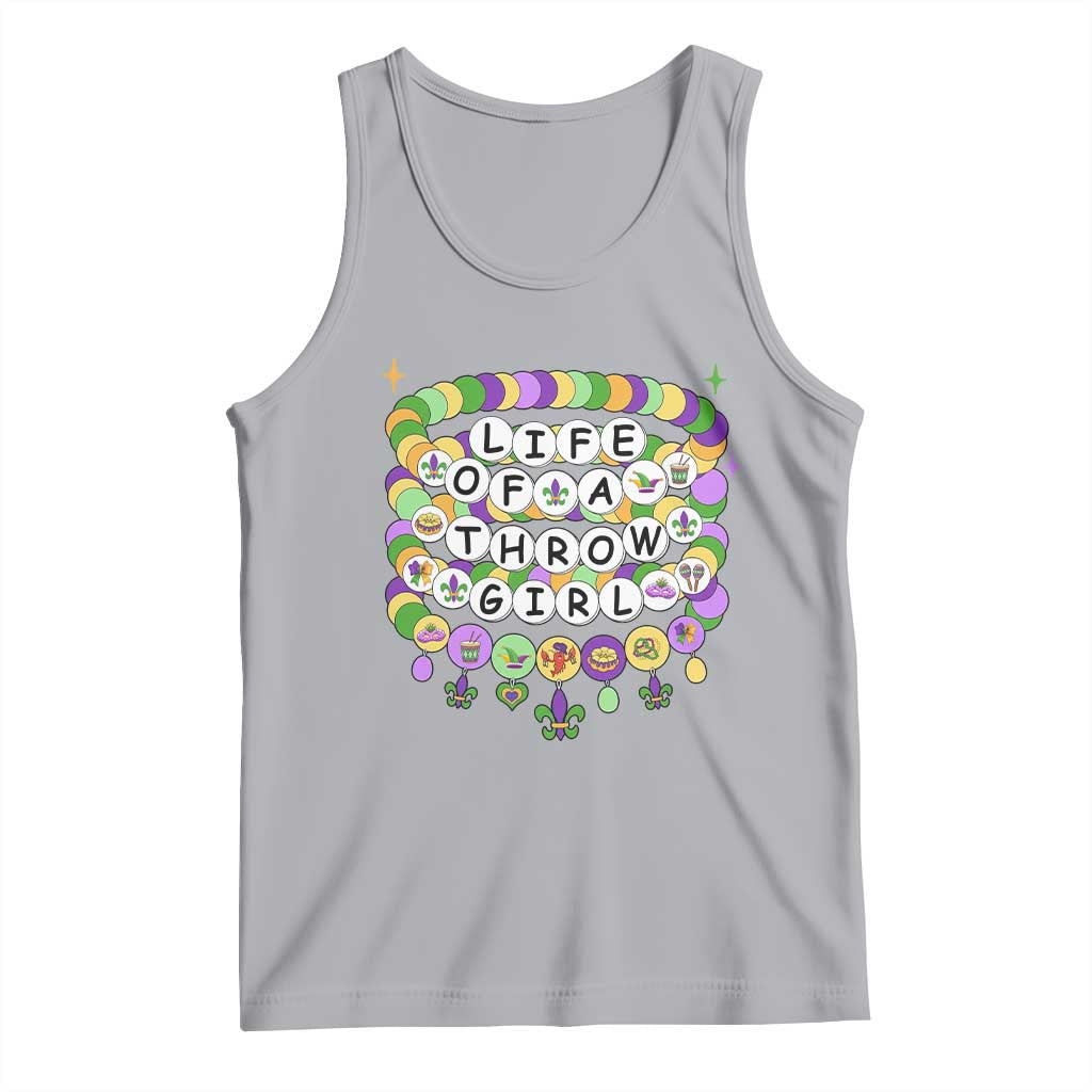 Funny Mardi Gras Throw Girl Life Tank Top Friendship Bracelet Beads