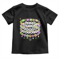 Funny Mardi Gras Throw Girl Life Toddler T Shirt Friendship Bracelet Beads