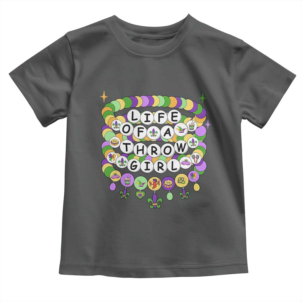 Funny Mardi Gras Throw Girl Life Toddler T Shirt Friendship Bracelet Beads