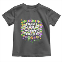 Funny Mardi Gras Throw Girl Life Toddler T Shirt Friendship Bracelet Beads
