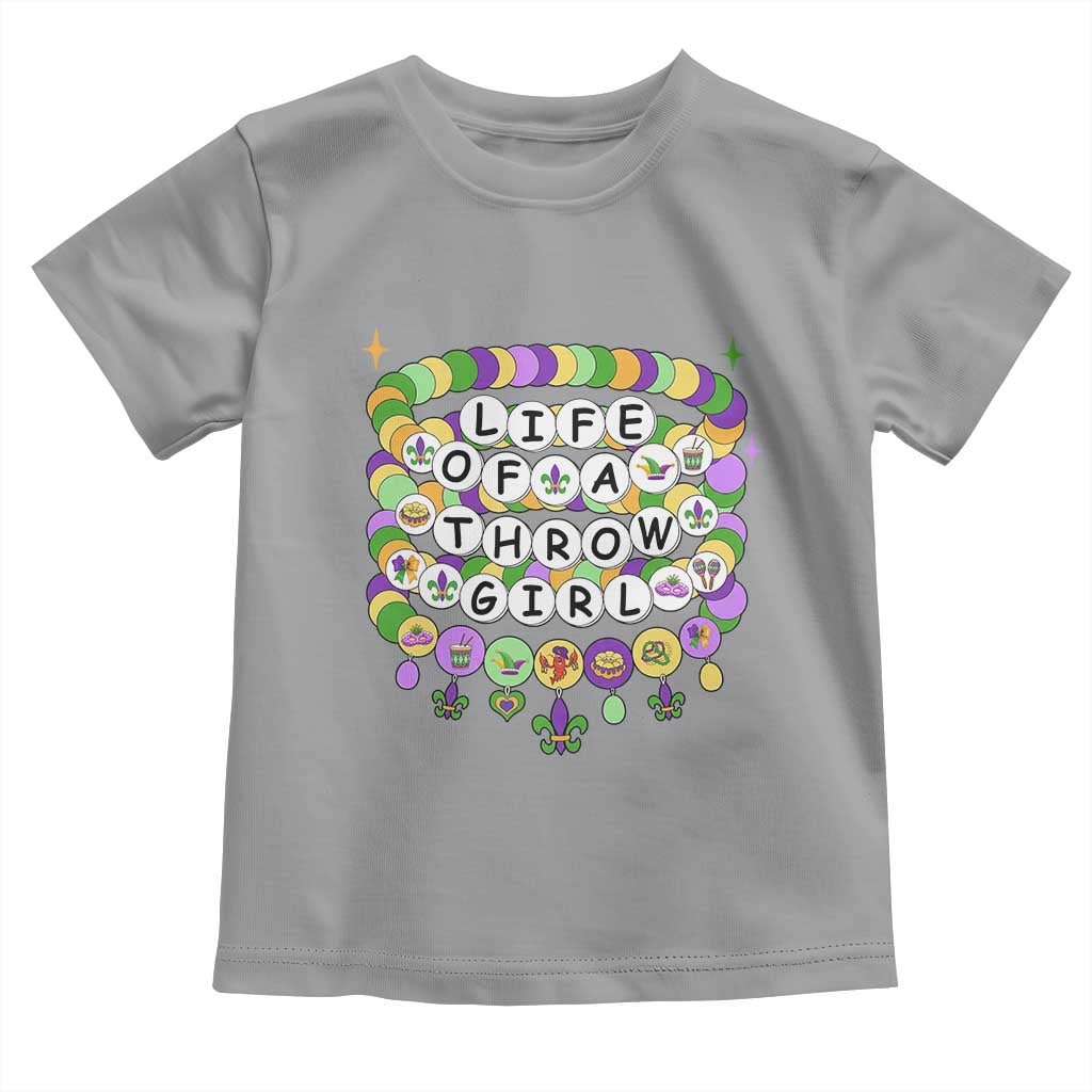Funny Mardi Gras Throw Girl Life Toddler T Shirt Friendship Bracelet Beads