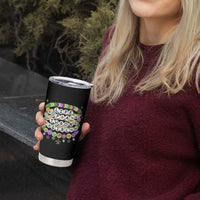 Funny Mardi Gras Throw Girl Life Tumbler Cup Friendship Bracelet Beads