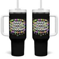 Funny Mardi Gras Throw Girl Life Tumbler With Handle Friendship Bracelet Beads