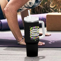 Funny Mardi Gras Throw Girl Life Tumbler With Handle Friendship Bracelet Beads