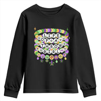 Funny Mardi Gras Throw Girl Life Youth Sweatshirt Friendship Bracelet Beads