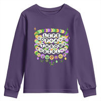 Funny Mardi Gras Throw Girl Life Youth Sweatshirt Friendship Bracelet Beads