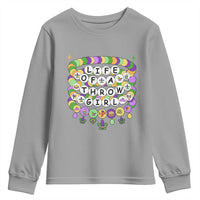 Funny Mardi Gras Throw Girl Life Youth Sweatshirt Friendship Bracelet Beads