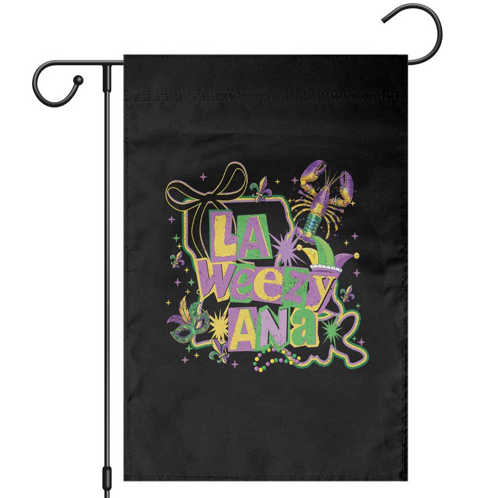 Funny Mardi Gras La Weezy Ana Garden Flag New Orleans Festival Louisiana Map