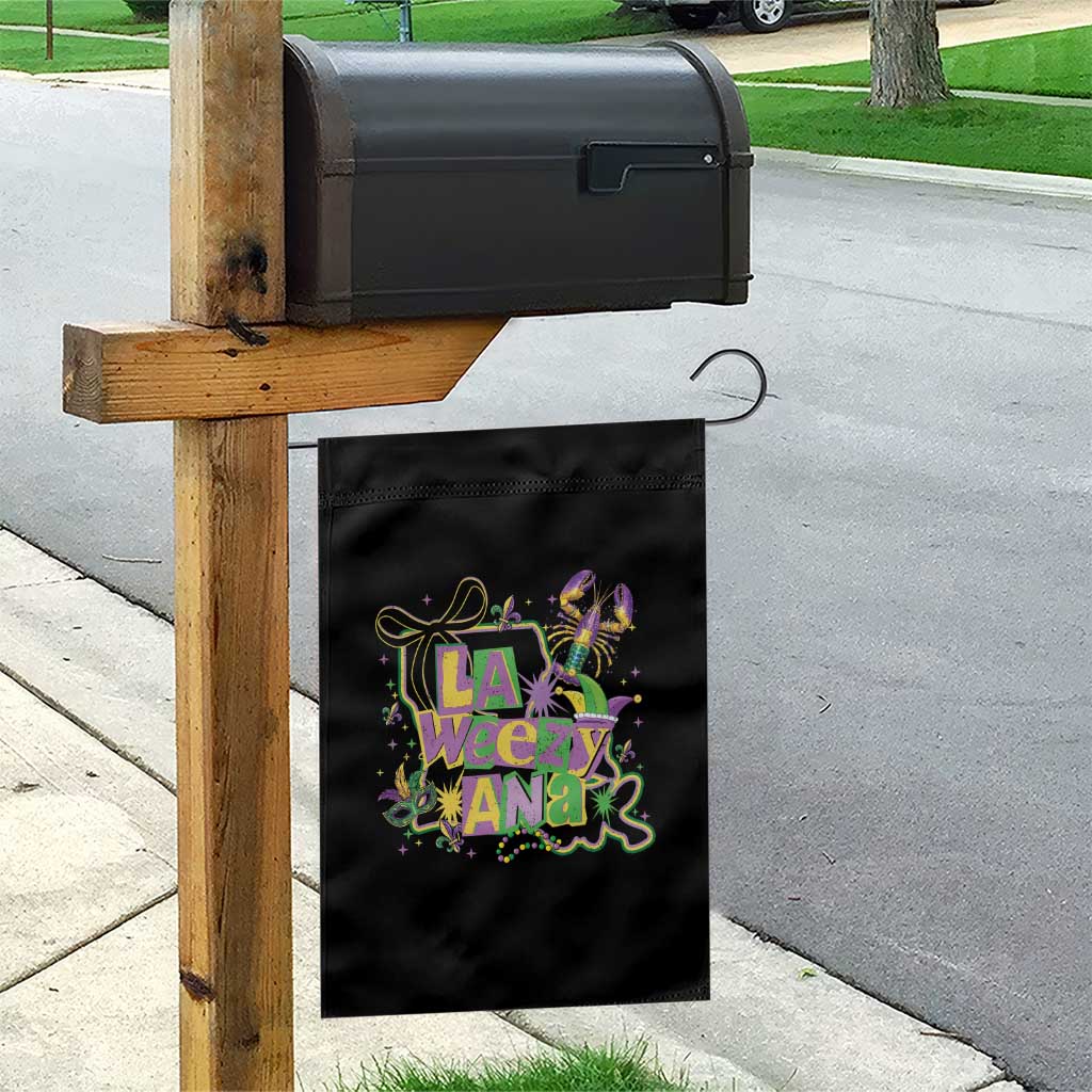 Funny Mardi Gras La Weezy Ana Garden Flag New Orleans Festival Louisiana Map