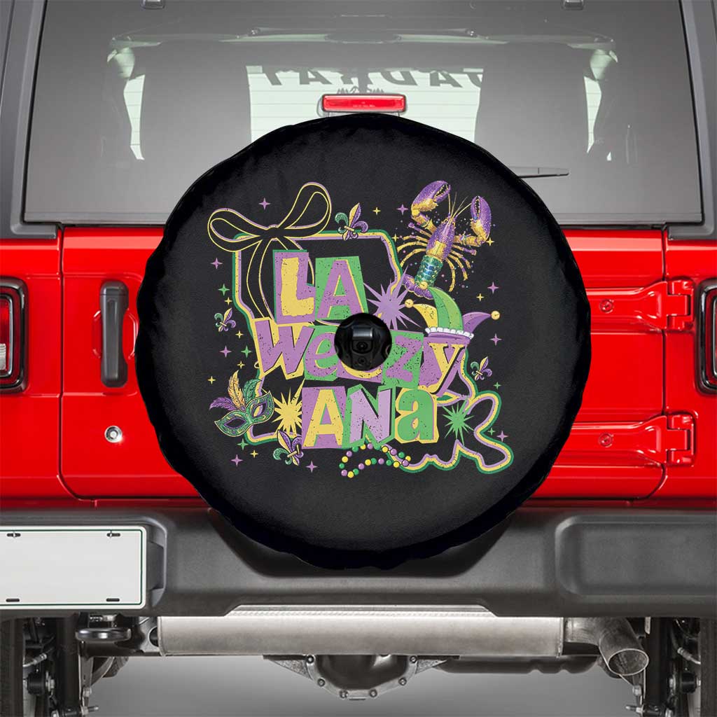Funny Mardi Gras La Weezy Ana Spare Tire Cover New Orleans Festival Louisiana Map