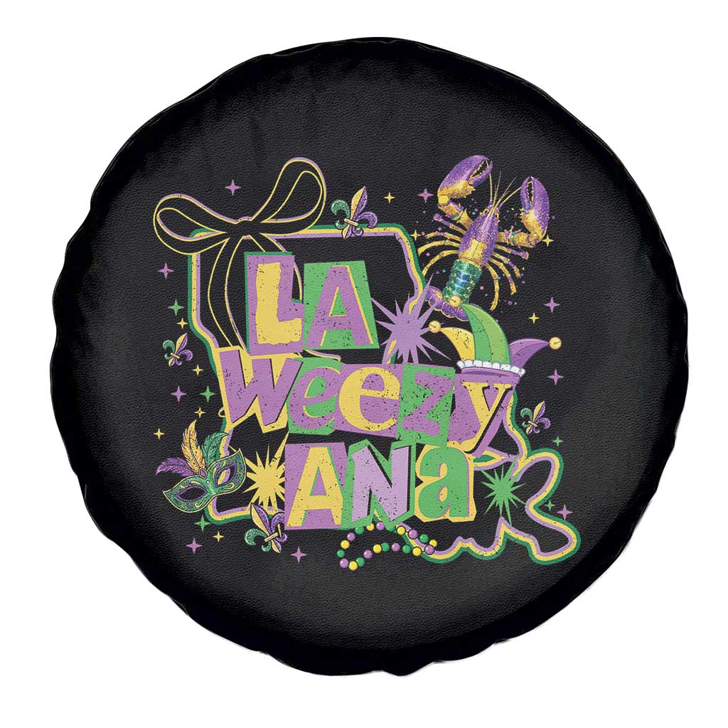 Funny Mardi Gras La Weezy Ana Spare Tire Cover New Orleans Festival Louisiana Map