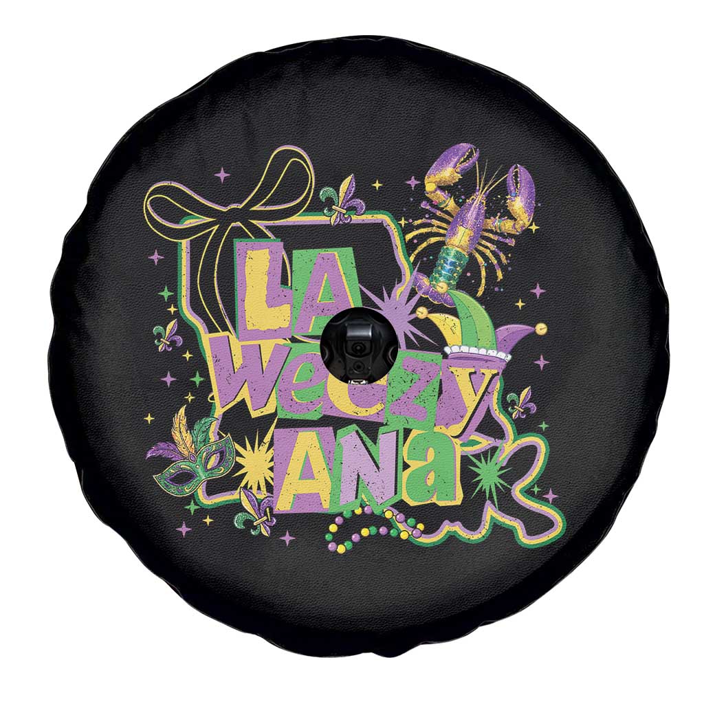 Funny Mardi Gras La Weezy Ana Spare Tire Cover New Orleans Festival Louisiana Map
