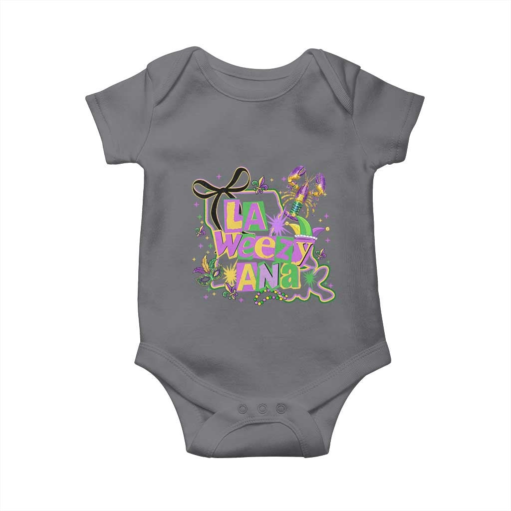 Funny Mardi Gras La Weezy Ana Baby Onesie New Orleans Festival Louisiana Map