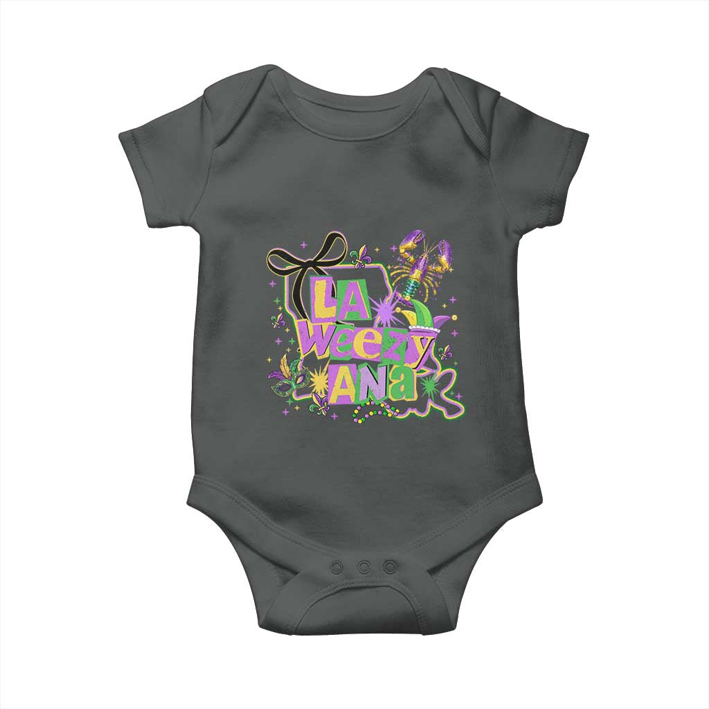 Funny Mardi Gras La Weezy Ana Baby Onesie New Orleans Festival Louisiana Map