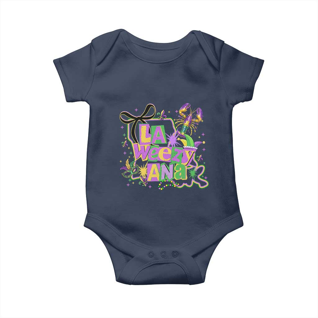 Funny Mardi Gras La Weezy Ana Baby Onesie New Orleans Festival Louisiana Map