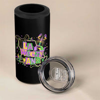 Funny Mardi Gras La Weezy Ana 4 in 1 Can Cooler Tumbler New Orleans Festival Louisiana Map