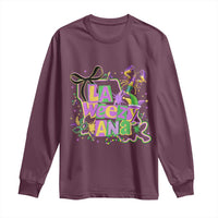 Funny Mardi Gras La Weezy Ana Long Sleeve Shirt New Orleans Festival Louisiana Map
