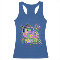 Funny Mardi Gras La Weezy Ana Racerback Tank Top New Orleans Festival Louisiana Map