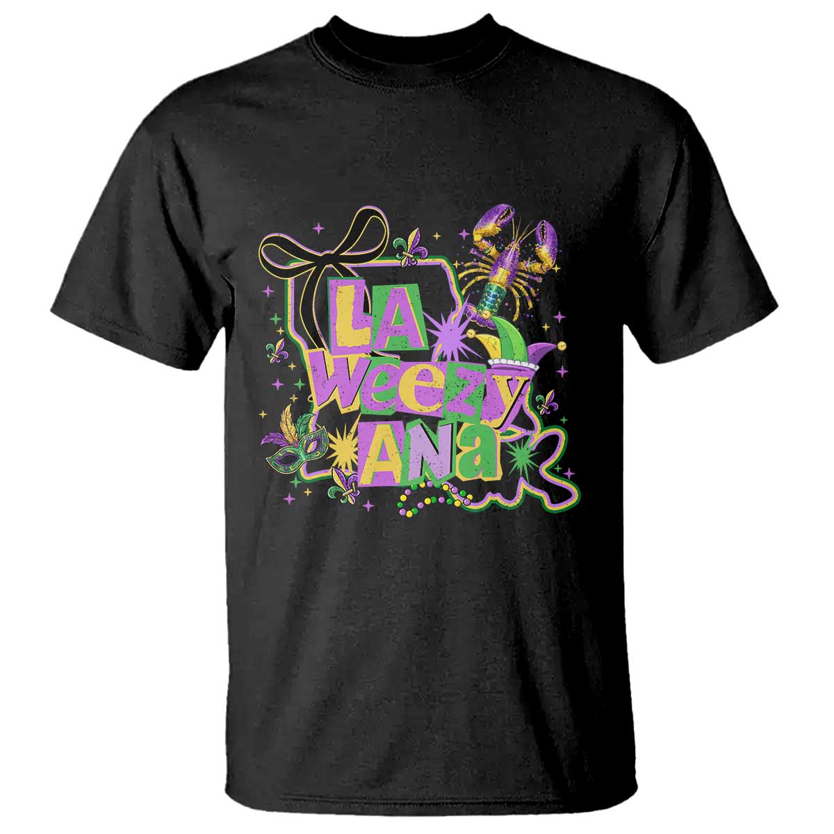 Funny Mardi Gras La Weezy Ana T Shirt New Orleans Festival Louisiana Map