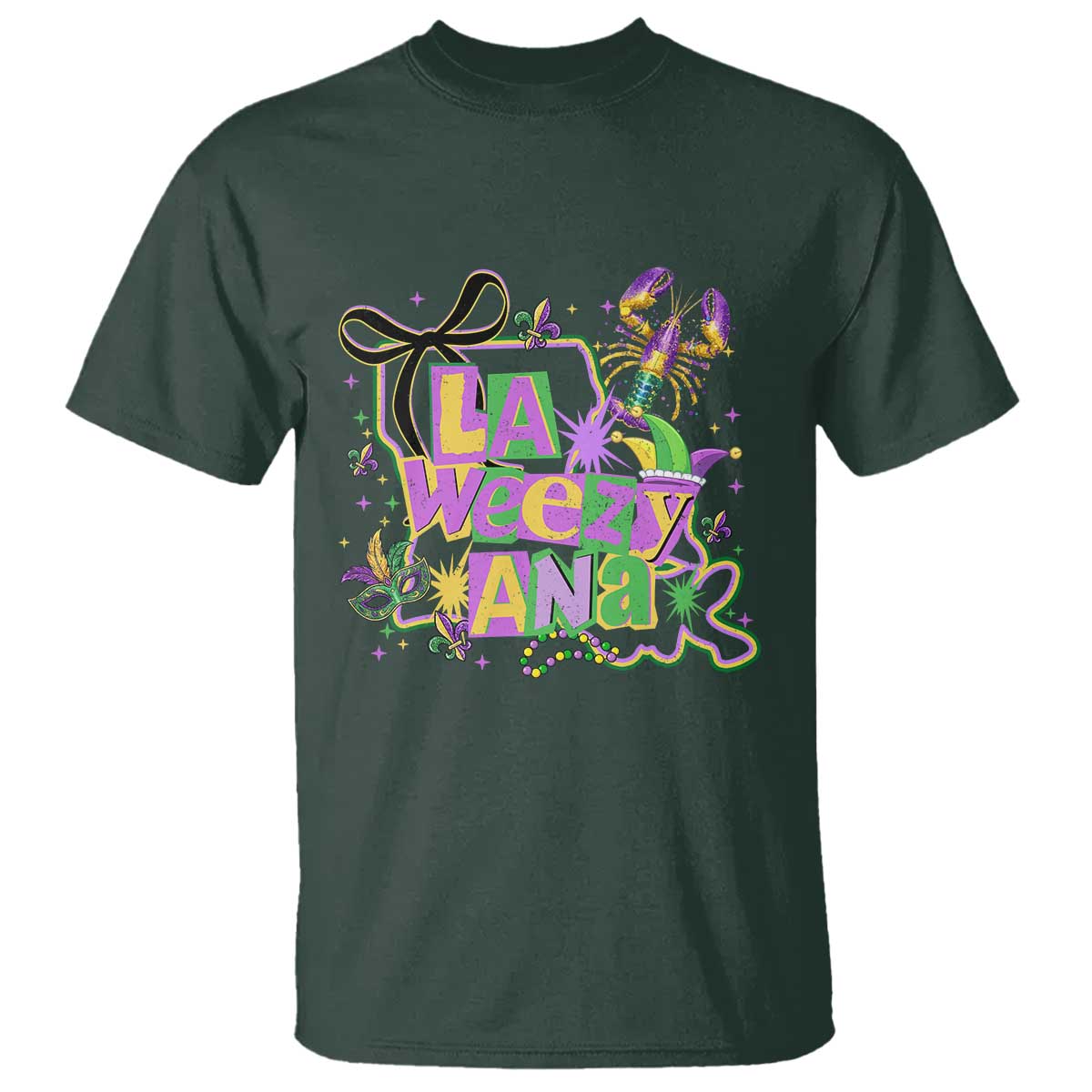 Funny Mardi Gras La Weezy Ana T Shirt New Orleans Festival Louisiana Map