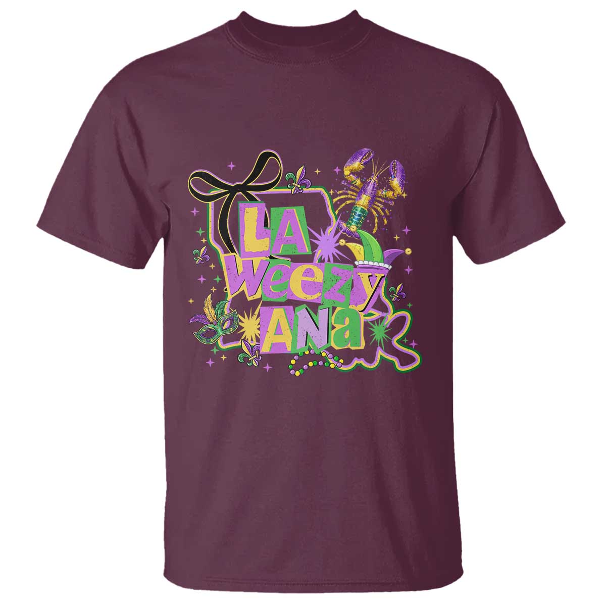 Funny Mardi Gras La Weezy Ana T Shirt New Orleans Festival Louisiana Map