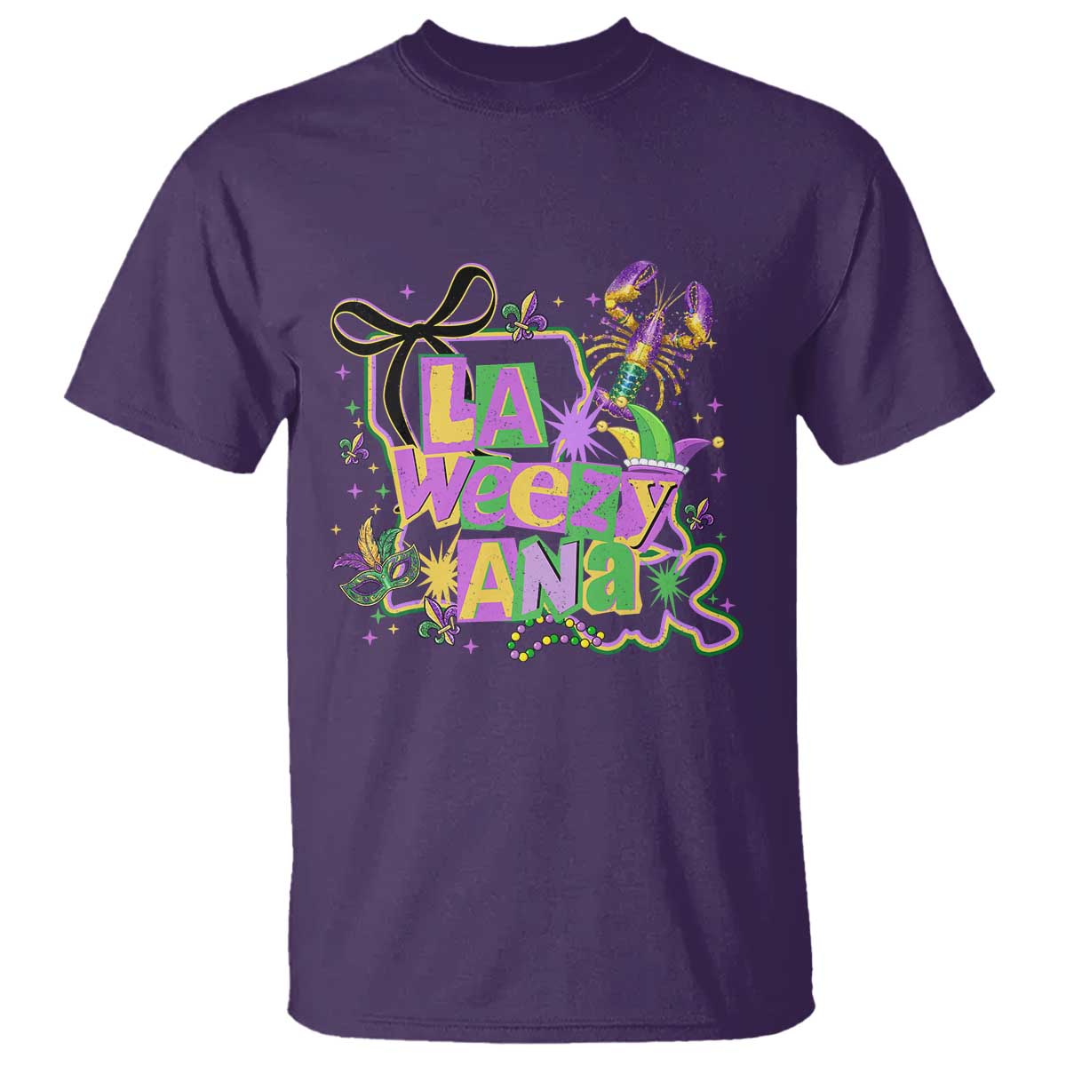 Funny Mardi Gras La Weezy Ana T Shirt New Orleans Festival Louisiana Map