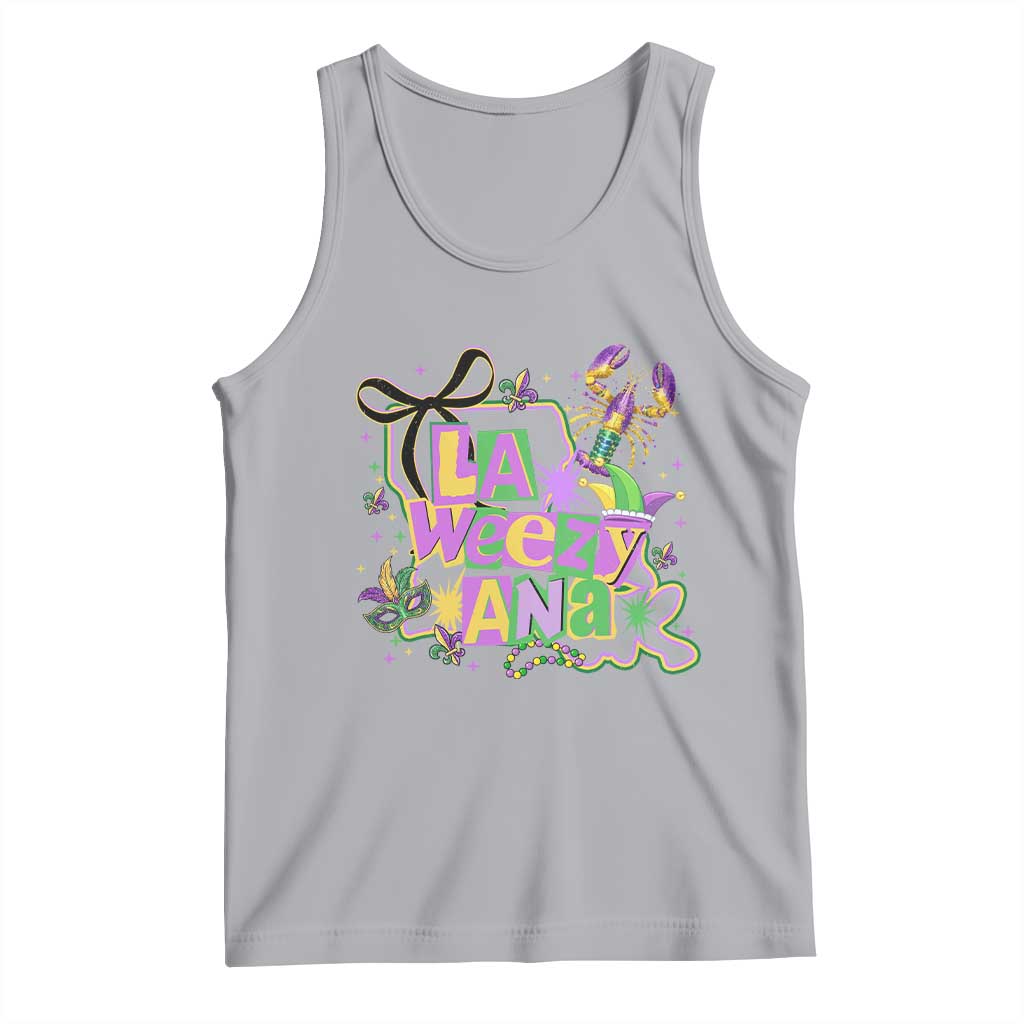 Funny Mardi Gras La Weezy Ana Tank Top New Orleans Festival Louisiana Map