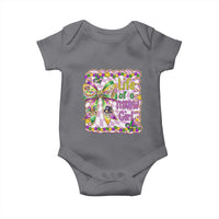 Funny Mardi Gras Throw Girl Life Baby Onesie Coquette Bow Carnival