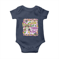 Funny Mardi Gras Throw Girl Life Baby Onesie Coquette Bow Carnival