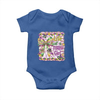 Funny Mardi Gras Throw Girl Life Baby Onesie Coquette Bow Carnival