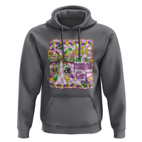 Funny Mardi Gras Throw Girl Life Hoodie Coquette Bow Carnival