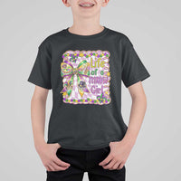 Funny Mardi Gras Throw Girl Life T Shirt For Kid Coquette Bow Carnival