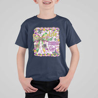Funny Mardi Gras Throw Girl Life T Shirt For Kid Coquette Bow Carnival