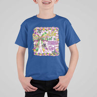 Funny Mardi Gras Throw Girl Life T Shirt For Kid Coquette Bow Carnival