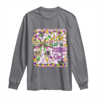 Funny Mardi Gras Throw Girl Life Long Sleeve Shirt Coquette Bow Carnival