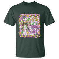 Funny Mardi Gras Throw Girl Life T Shirt Coquette Bow Carnival