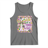 Funny Mardi Gras Throw Girl Life Tank Top Coquette Bow Carnival