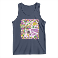 Funny Mardi Gras Throw Girl Life Tank Top Coquette Bow Carnival