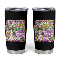 Funny Mardi Gras Throw Girl Life Tumbler Cup Coquette Bow Carnival